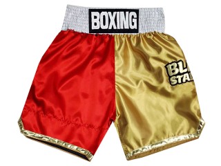 Custom Boxing Shorts : KNBXCUST-2052-Red-Gold
