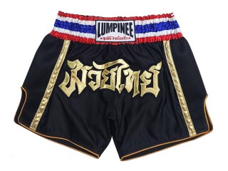 Retro Muay Thai Shorts Lumpinee : LUMRTO-006-Black