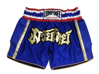 Retro Muay Thai Shorts Lumpinee : LUMRTO-006-Blue
