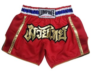 Retro Muay Thai Shorts Lumpinee : LUMRTO-006-Red