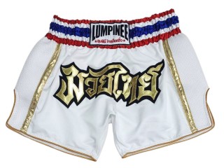 Retro Muay Thai Shorts Lumpinee : LUMRTO-006-White