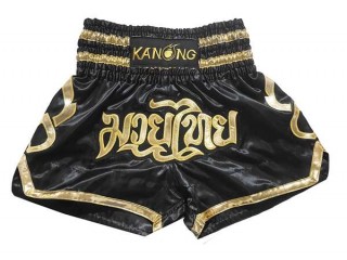 Kanong Women Muay Thaiboxing Shorts : KNS-121-Black