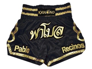 Custom Black Boxing Shorts : KNBXCUST-2001