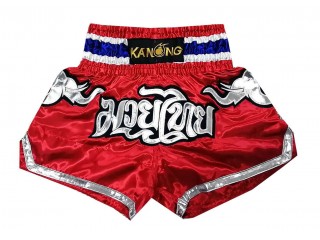 Kanong Thailand Muay Thai Shorts Elephant Thailand : KNS-125-Red
