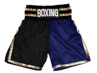 Personalised  Boxing Pants : KNBSH-039-Black-Navy