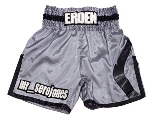 Custom Boxing Shorts with name : KNBXCUST-2049-Grey