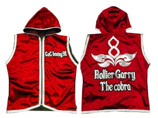 KANONG Custom Boxing Hoodie : KNHODCUST-001-Red-Silver