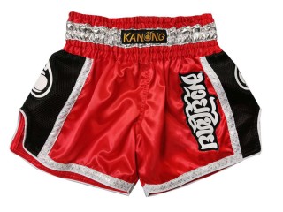 Kanong Women Retro Muay Thai Shorts : KNSRTO-208-Red
