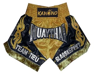 Custom Gold Boxing Trunks: KNBXCUST-2010