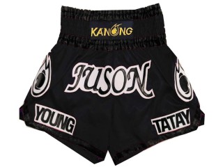 Custom Black Boxing Trunks : KNBXCUST-2012