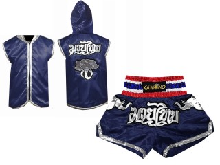 Customize  Muay Thai Hoodies and Muay Thai Shorts : 125-Navy Elephant