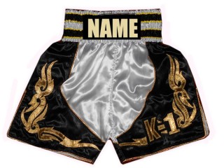 Custom White Boxing Shorts with name : KNBSH-013
