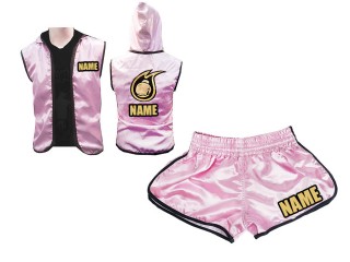 Custom women's boxing kitsBoxing Hoodies and Boxing Shorts : Pink