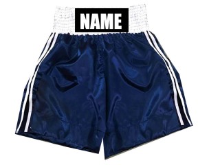 Custom Vintage Boxing Shorts : KNBSH-026-Navy