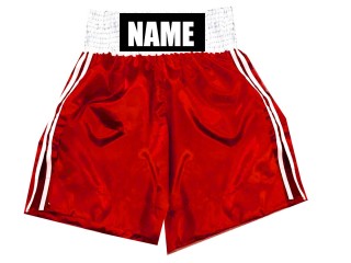 Custom Vintage Boxing Shorts : KNBSH-026-Red