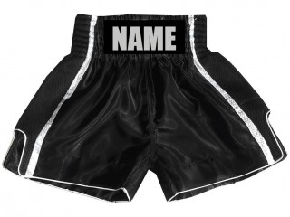 Custom Vintage Boxing Shorts : KNBSH-027-Black