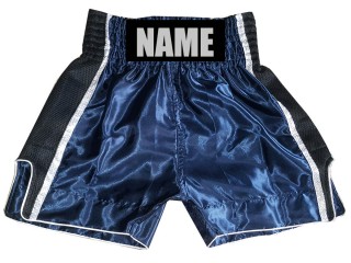 Custom Vintage Boxing Pants : KNBSH-027-Navy