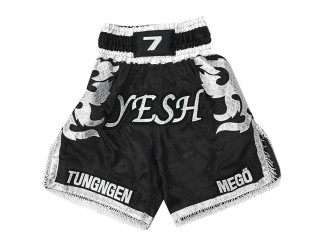 Personalised Design your own Boxing Trunks : KNBXCUST-2033-Black