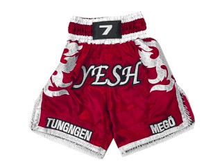 Personalised Design your own Boxing Trunks : KNBXCUST-2033-Red