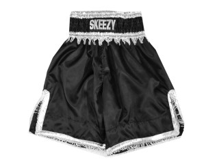 Personalised Design your own Boxing Trunks : KNBXCUST-2034-Black