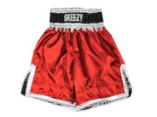 Personalised Design your own Boxing Trunks : KNBXCUST-2034-Red
