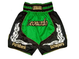 Custom Green Boxing Pants : KNBXCUST-2035-Green-Black