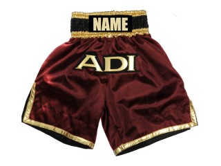 Personalised Design your own Boxing Trunks : KNBXCUST-2036-Maroon