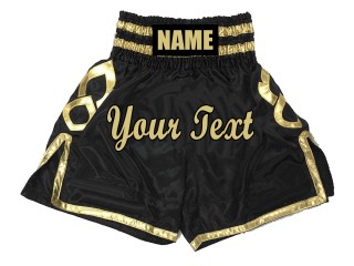 Custom  Boxing Shorts : KNBSH-025-Black