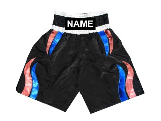 Custom Boxing Shorts : KNBSH-028-Black Flame