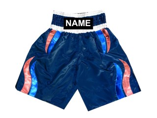Custom Navy Boxing Shorts : KNBSH-028-Navy Flame
